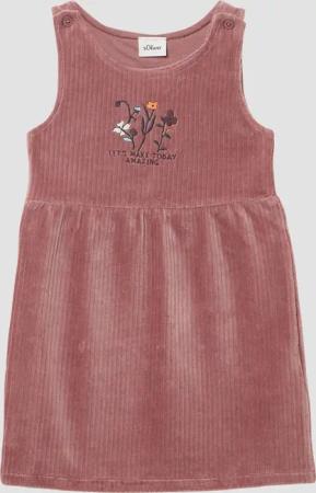 Weiches Cord-Kleid mit Stickerei