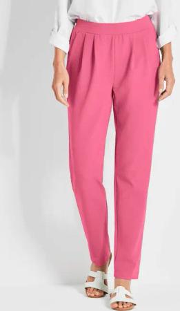 Weite Schlupfhose SARA in Krepp-Qualität - pink - Gr. 24 von Goldner Fashion