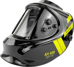 WELDINGER Schweißhelm Automatik-Schweißhelm AH 600 light air mit Ventilation Arbeitslicht, Panorama Sichtfeld