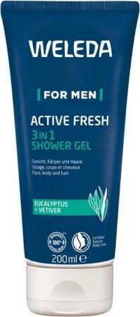 WELEDA Duschgel For Men - 3in1 Duschgel Active Fresh 200ml