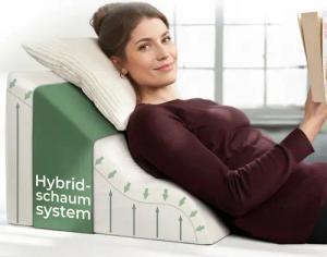 Well B4 Keilkissen Lesekissen für Bett und Sofa – Bequemes Rückenkissen mit Memory Foam, Verwendbar als Reflux Kissen, Keilkissen Bett, Bettkissen Rückenlehne im Sitzen und Liegen