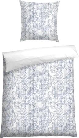 Wende-Bettwäscheset zweiteilig Renforcé Statement Druck weiß - SCHIESSER 150 Years 155*220