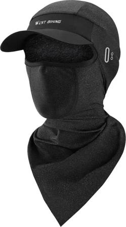 WEST BIKING Seideneiskapuze mit Sonnenschutzvisier