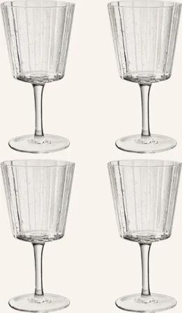 Westwing Collection 4er-Set Weingläser SCALLOP