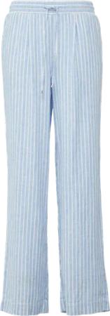 Wide-Leg-Hose aus Leinemix