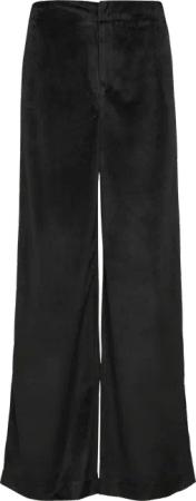Wide-Leg-Hose aus Samt mit elastischem Bund
