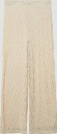 Wide-Leg-Hose aus Spitze mit Viskosefutter