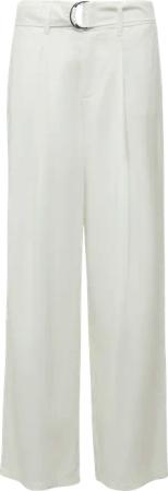 Wide-Leg-Hose aus Viskosemix mit Stoffgürtel