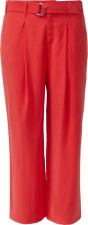 Wide-Leg-Hose aus Viskosemix mit Stoffgürtel