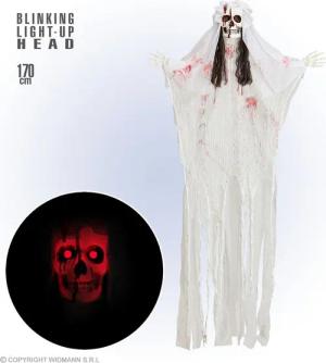 Widmann S.r.l. Dekoobjekt Hängefigur 'Blutige Skelett Braut' Leuchtender Kop