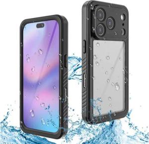 Wigento Handyhülle Für Apple iPhone 17 Pro 360 Grad Wasserdichte Hülle MagSafe Schwarz, IP68 Wasserdichte und stoßfeste Schutzhülle, MagSafe-kompatibel