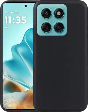 Wigento Handyhülle Für Motorola Edge 60 Fusion Silikon TPU Schutz Hülle Flexibel Schwarz, Stilvolle TPU Hülle, präzise Aussparungen, schützend