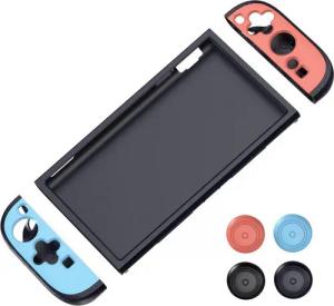 Wigento Handyhülle Für Nintendo Switch 2 Controller Silikon Schutzhülle Split Dual, Abnehmbar, Rutschfest, Stoßdämpfend