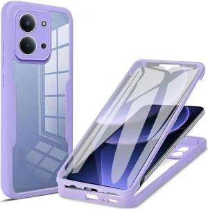 Wigento Handyhülle Für Xiaomi Redmi 15C 5G / 4G Full Body 360 Grad Acryl TPU Hülle Lila, 360 Grad Schutz, stoßdämpfend, robust