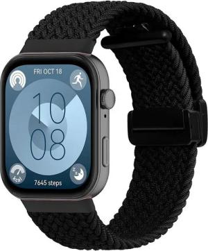 Wigento Smartwatch-Armband Für Huawei Watch Fit 4 / 4 Pro / 33 Geflochten Sport Nylon Armband M10, Ersatz Austausch Silikon Sport Armband