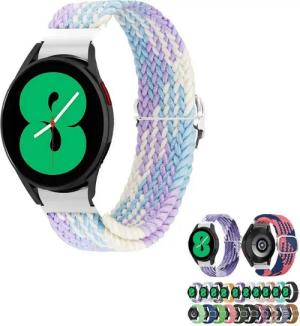 Wigento Smartwatch-Armband Für Samsung Galaxy Watch FE 6 5 4 Normal Pro Classic Nylon Arm Band