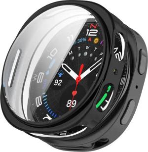 Wigento Smartwatch-Hülle Für Samsung Galaxy Watch 8 40mm Electroplated Full TPU Hülle Schwarz, Full TPU Schutzhülle, nahtlose Passform