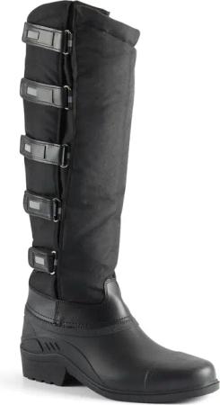 Winter-Reitstiefel mit Klettverschluss Erwachsene schwarz