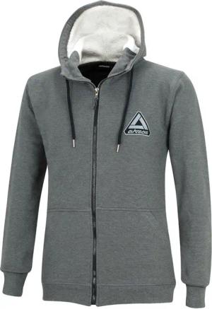 Winter Sweatshirt Crew Pro Line mit Kapuze und Full Zip Dunkel-Melange