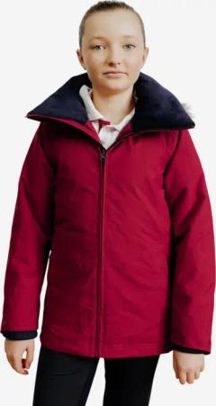 Winterreitjacke 500 wasserdicht warm Kinder pink