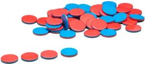 Wissner® aktiv lernen Lernspielzeug Wendeplättchen (Rot/Blau) (50 Stück), Zählchips Mathe lernen (50-St)