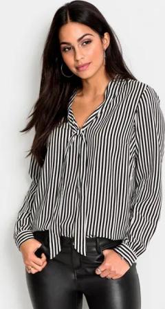 Witt Klassische Bluse Gestreifte Bluse .