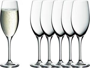 WMF Sektglas EasyPlus Champagnerkelche, 6 Stück, 6-tlg., Kristallglas, Kristallglas, spülmaschinenfest, transparent