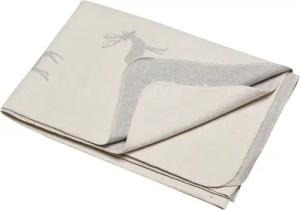 Wohndecke Silvretta 'Hirsche allover' 140 x 200 cm, DAVID FUSSENEGGER