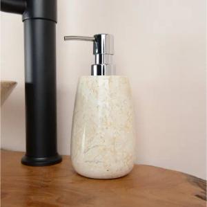 wohnfreuden Seifenspender Marmor Seifenspender Cara creme, 30831