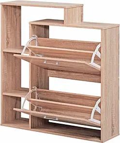 WOHNLING Schuhschrank, WL1.793 sonoma-eiche 4 Fachböden 85,0 x 24,0 x 93,0 cm