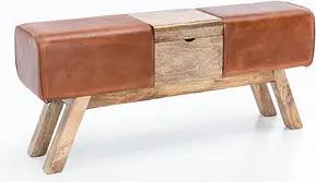 WOHNLING Sitzbank WL5.098 braun Leder 120,0 cm