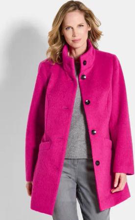 Wollmantel mit Stehkragen - pink - Gr. 25 von Goldner Fashion