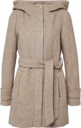 Wollmix-Mantel im Slim Fit mit Gürtel