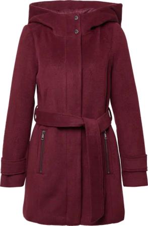 Wollmix-Mantel im Slim Fit mit Gürtel