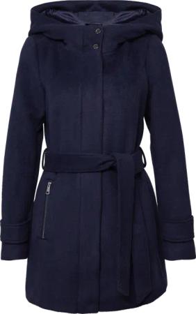 Wollmix-Mantel im Slim Fit mit Gürtel