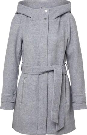 Wollmix-Mantel im Slim Fit mit Gürtel