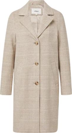 Wollmixmantel mit Reverskragen und Eingrifftaschen