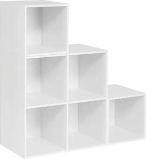 Woltu Bücherregal, 1-tlg., Würfelregal Schrank mit 6 Fächern, 90x90x30cm