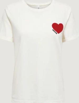 WOMEN'S Crop Top Onlvica S/S Fold Up Velvet Top Box Ccjrs cremefarben