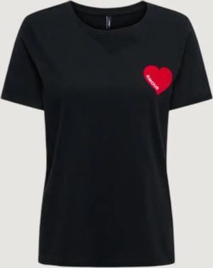 WOMEN'S Crop Top Onlvica S/S Fold Up Velvet Top Box Ccjrs SCHWARZ