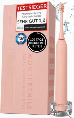 Wondersmile Schallzahnbürste Elektrische Zahnbürste - Testsieger 2025 - 100 Tage risikofrei testen, Aufsteckbürsten: 1 St., Integrierter Zungenreiniger