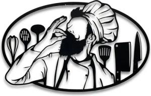 WoodFriends Wandbild Holzschild Küchen Deko Koch Wanddeko Wandbild Wandtattoo Restaurant, aus Holz lackiert