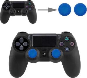 wortek Thumb Grips Controller Aufsätze, 2er Set Gaming-Controller (2er Set, genoppte Silikonkappen Grip Cap Joystick Schutz Aufsatz Silikon Kappen)
