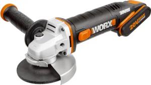 Worx Akku-Winkelschleifer WX800, ergonomisches Design, inkl. 2 Akkus & Ladegerät