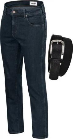 Wrangler Straight-Jeans Texas Authentic Straight Herren-Strechjeans mit Gürtel