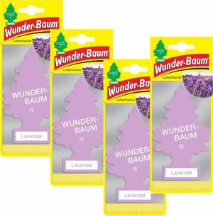 Wunder-Baum Raumduft 4er Duftbäumchen Lavendel Wunderbaum 4 Set Lufterfrischer