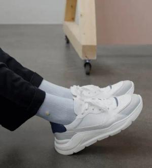 wysf. | what you stand for. Moderne Premium Socken, Rippenstrick mit Knopf, Bio-Baumwoll-Mix