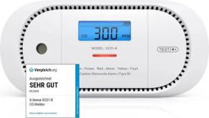 X-SENSE XC01-R Kohlenmonoxidmelder mit LCD-Display 5 Jahres Batterie CO-Melder (Spitzenwertspeicher, 85-Dezibel-Alarm)