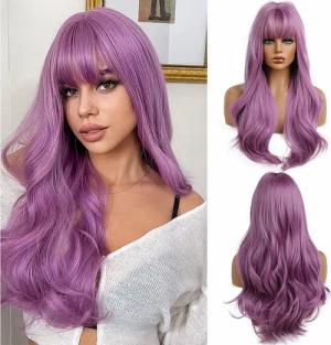 XDeer Kunsthaarperücke Lange lockige Perücke(60-75cm),moderne Perücke für frauen, Party Haarteil Natürlich aussehende synthetische Perücken