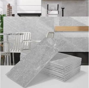 XDeer Wandfliese 16 Stück Fliese Aufkleber Fliesensticker,Vintage Boden Wandabziehbild, gray, Aufkleber selbstklebende Fliese 3D Kunst DIY Küche Bad Backsplash